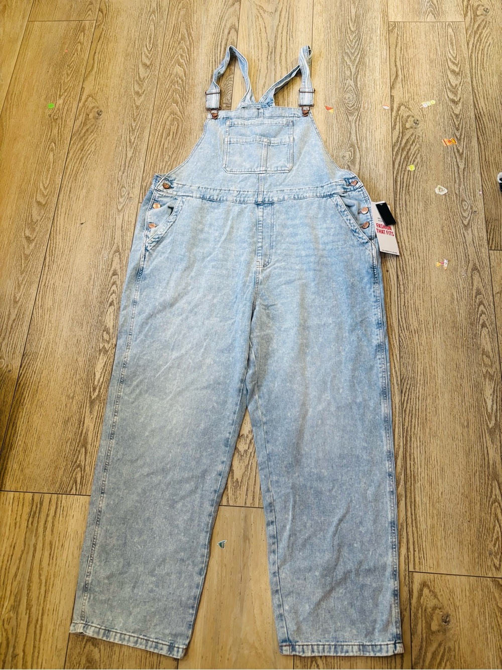 NWT Celebrity Pink Womens 3X Relaxed Denim Overalls